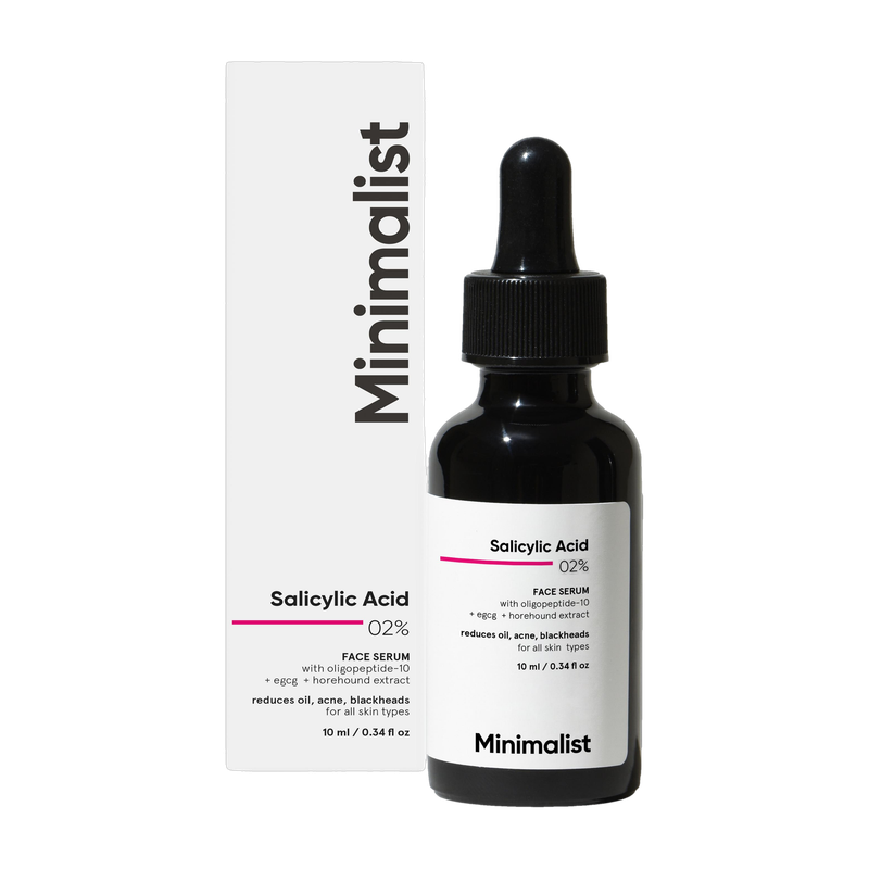 Minimalist 2% Salicylic Acid Face Serum for Men & Women | Acne, Blackheads & Open Pores Skincare(10 ml)