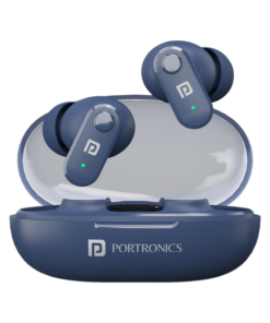 Portronics Twins S16 in Ear Earbuds With Mic,24H Playtime,GameMode,Clear Calls Bluetooth(Blue, True Wireless)